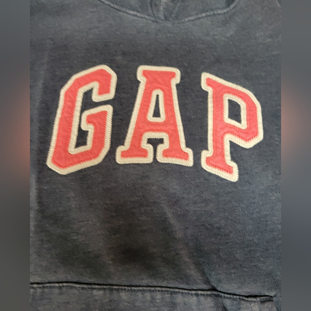 Gap logo hoodie women size large blue pink white logo - Picture 3 of 6